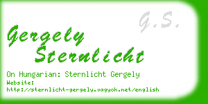 gergely sternlicht business card